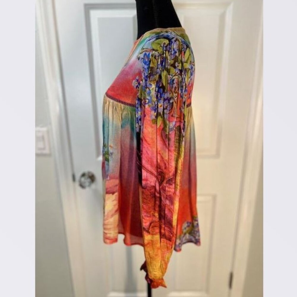 Bl-nk Miranda Peasant Blouse in Papaya from Anthropologie - Size XS - NWT - Picture 7 of 9